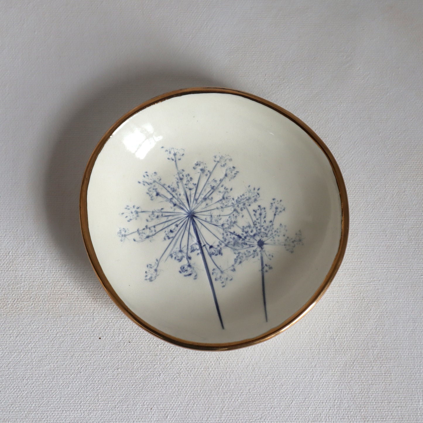 Jewelry Dish with gold detail