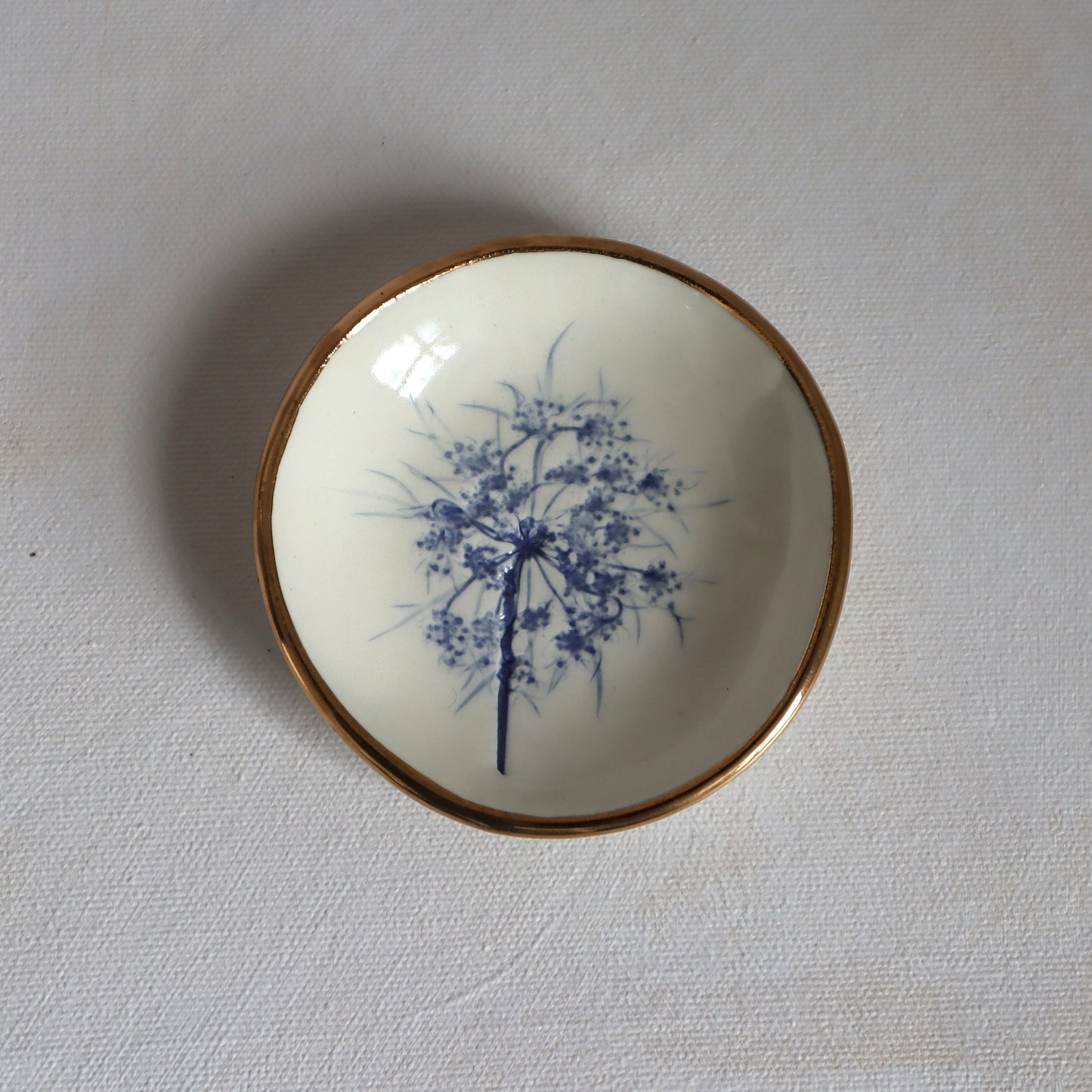 Tiny Jewelry Dish with gold detail 2