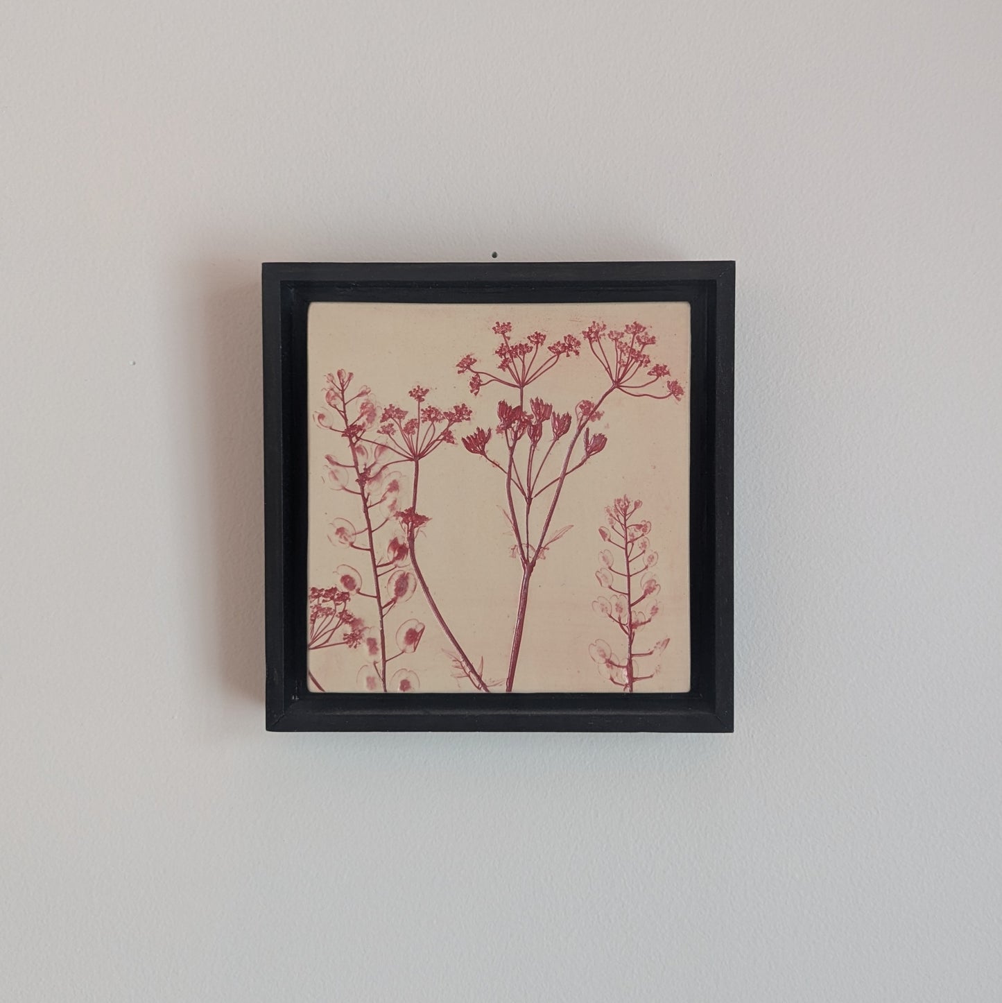 Small Framed Art Tile in Red