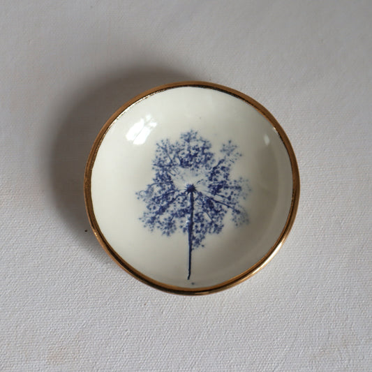 Tiny Jewelry Dish with gold detail 1