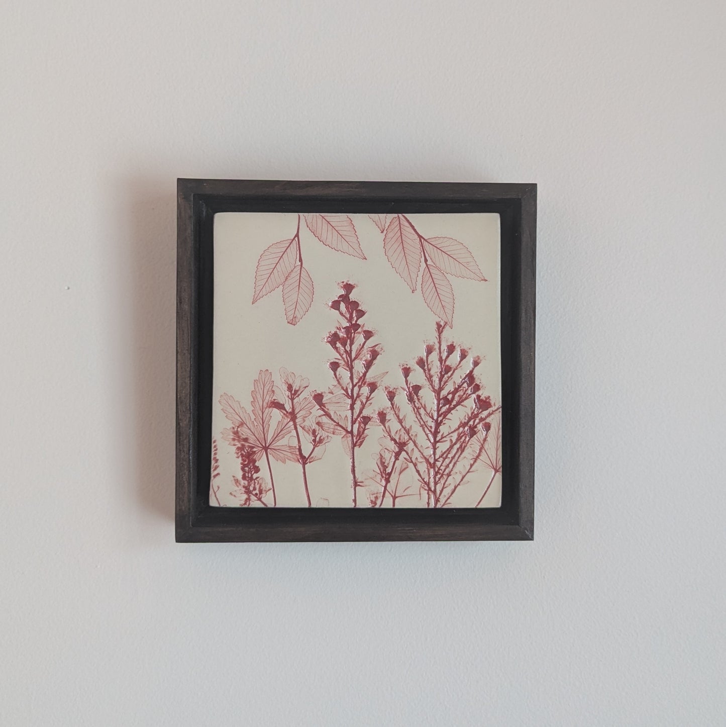 Small Framed Art Tile in Red