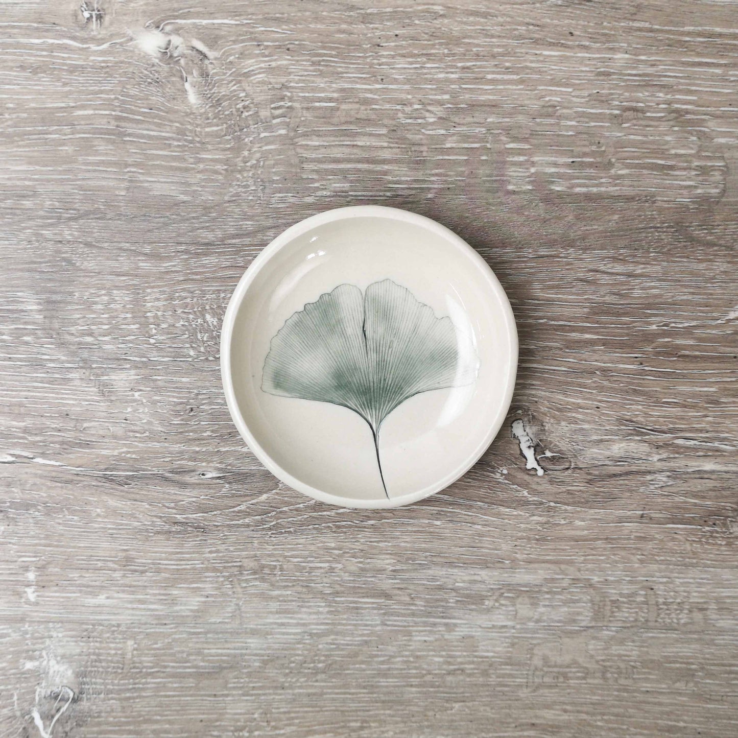 Tiny Ginkgo Leaf Jewelry Dish