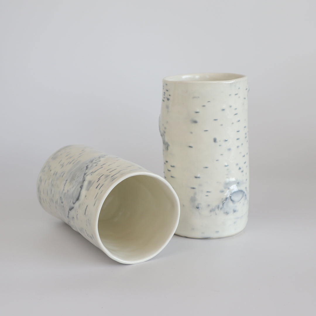 Tumbler with birch texture