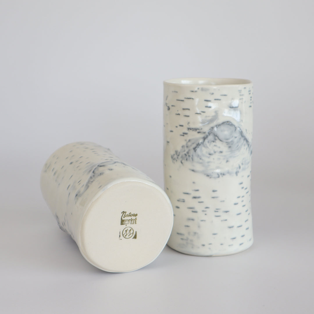 Tumbler with birch texture